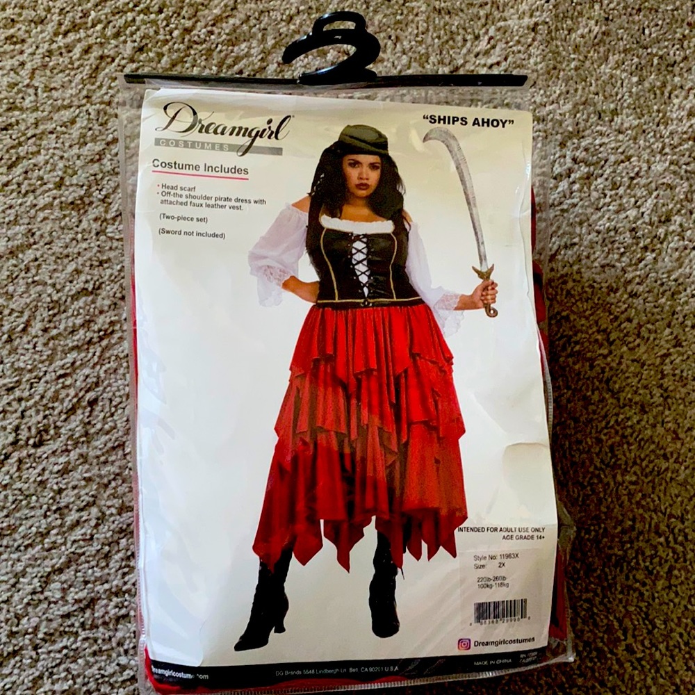 Plus size pirate costume